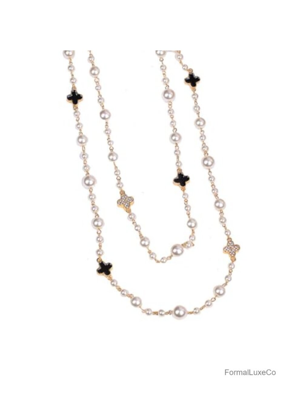 Layered Pearl Necklace for Women Vintage Double Strand Wedding Jewelry